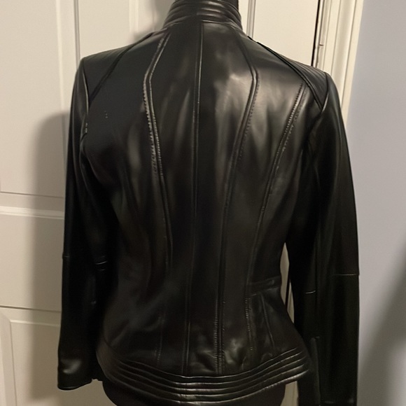 New! Never worn. GILI black leather jacket - Picture 2 of 6